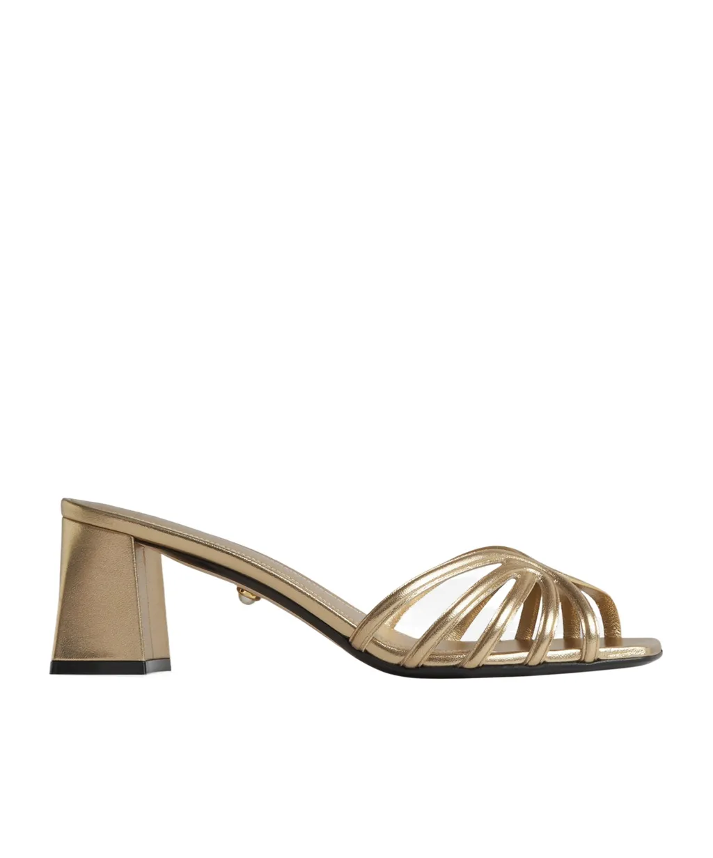 Square-Headed High-Heeled Sandals