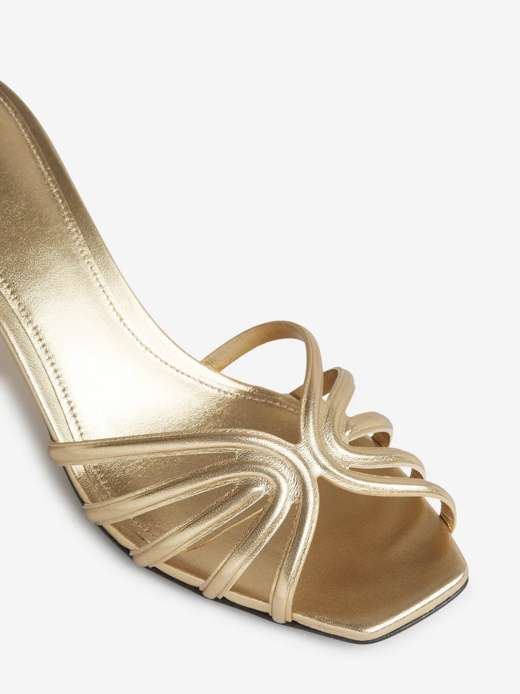 Square-Headed High-Heeled Sandals