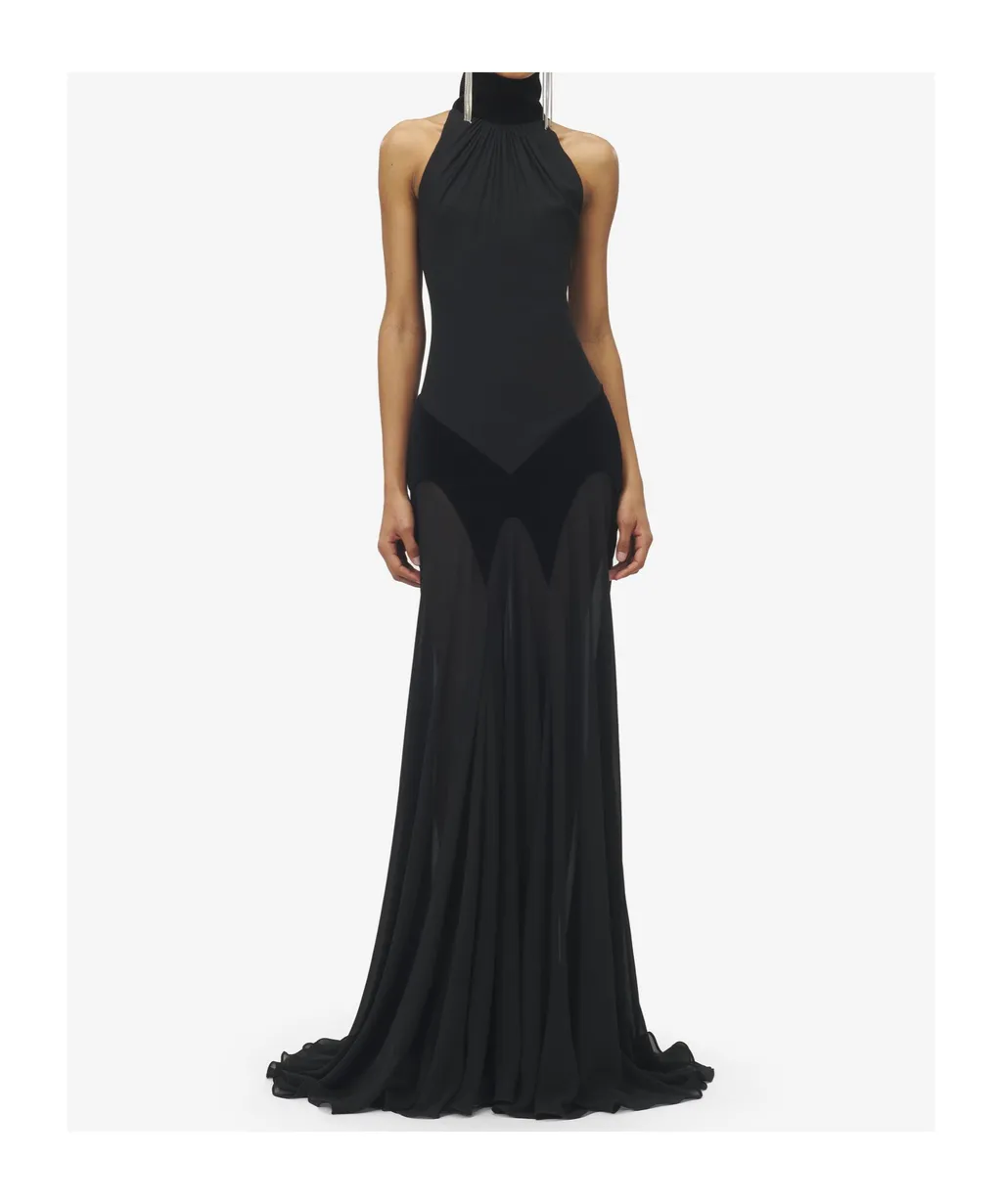 Silk Georgette Evening Dress
