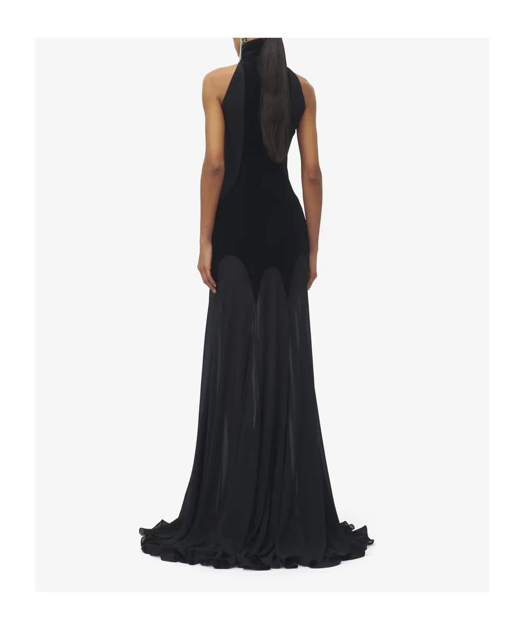 Silk Georgette Evening Dress