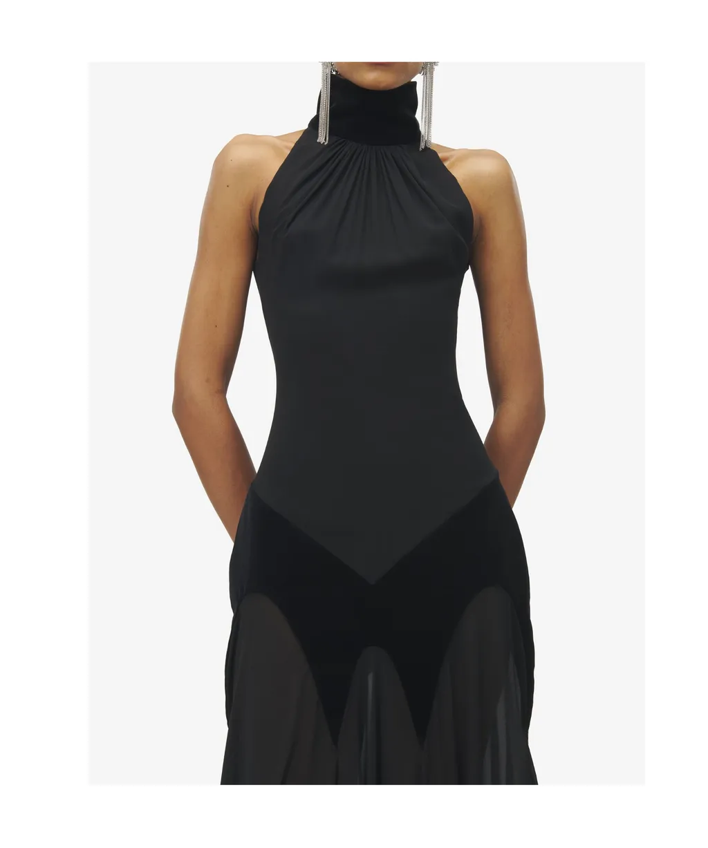 Silk Georgette Evening Dress