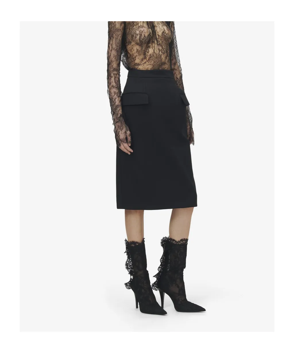 Gabardine Pencil Skirt