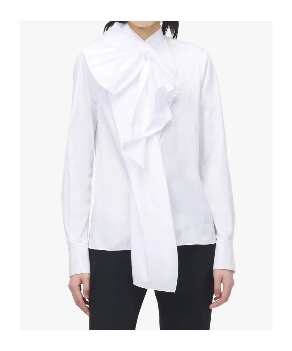 Ruffled Cotton Shirt