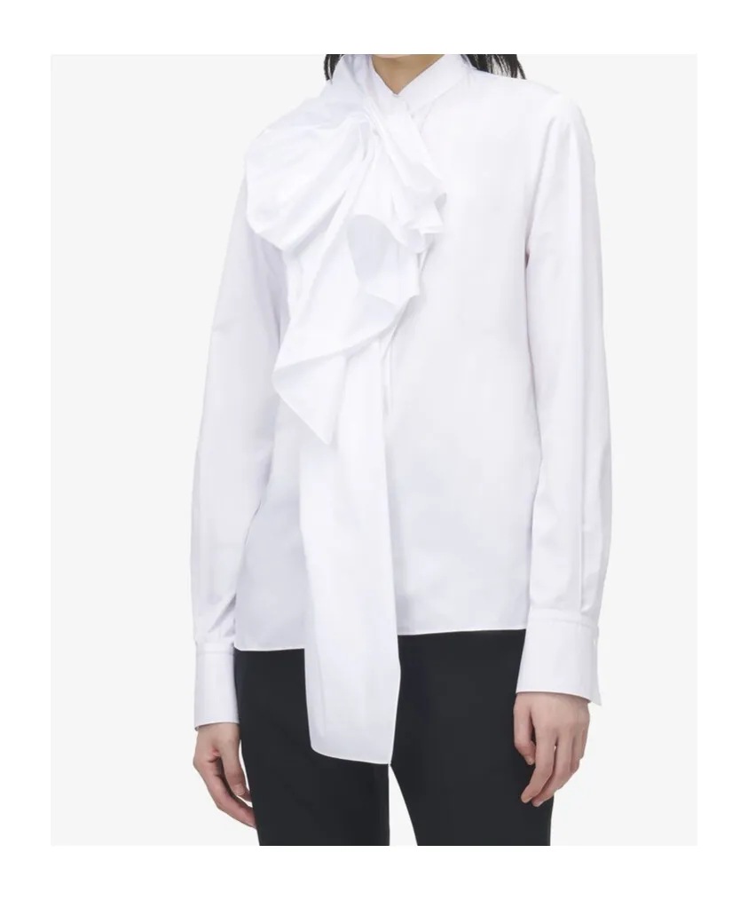 Ruffled Cotton Shirt