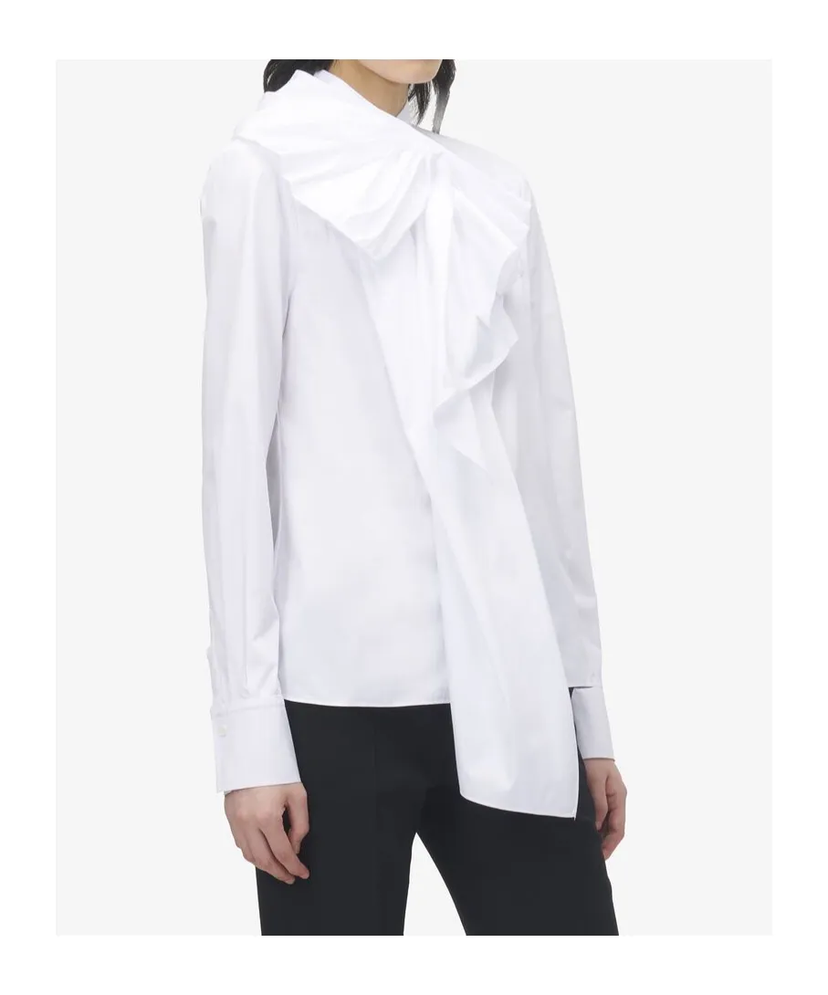 Ruffled Cotton Shirt