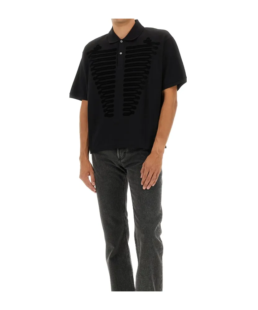 Graphic Printed Short Sleeved Polo Shirt