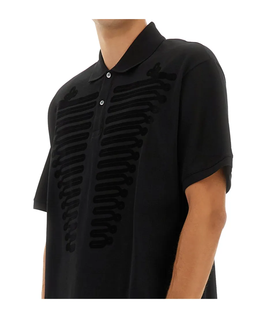 Graphic Printed Short Sleeved Polo Shirt