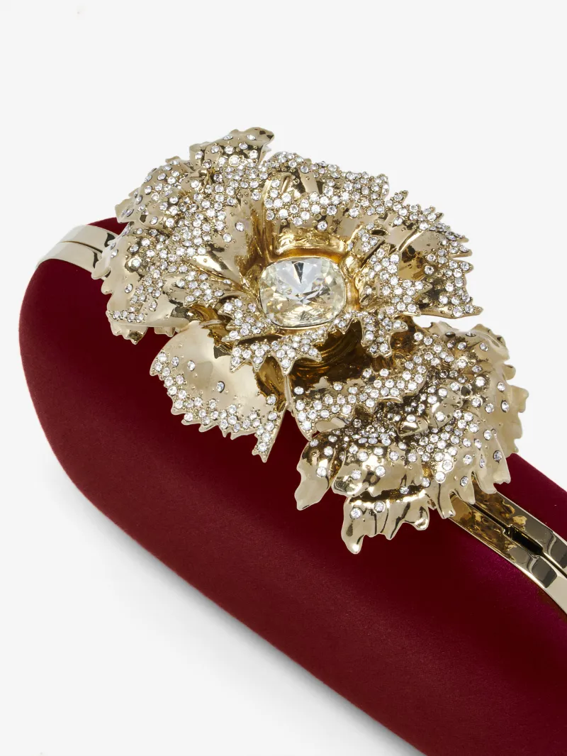 Carnation Knuckle Embellished Clutch Bag