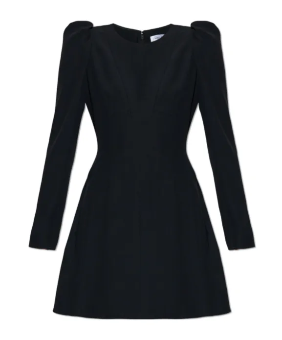 Puff-Sleeved Flared Mini Dress