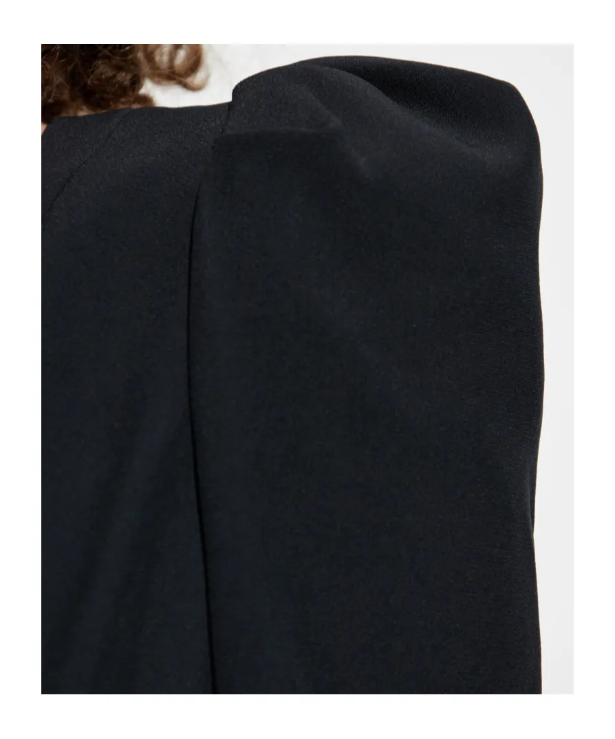 Puff-Sleeved Flared Mini Dress