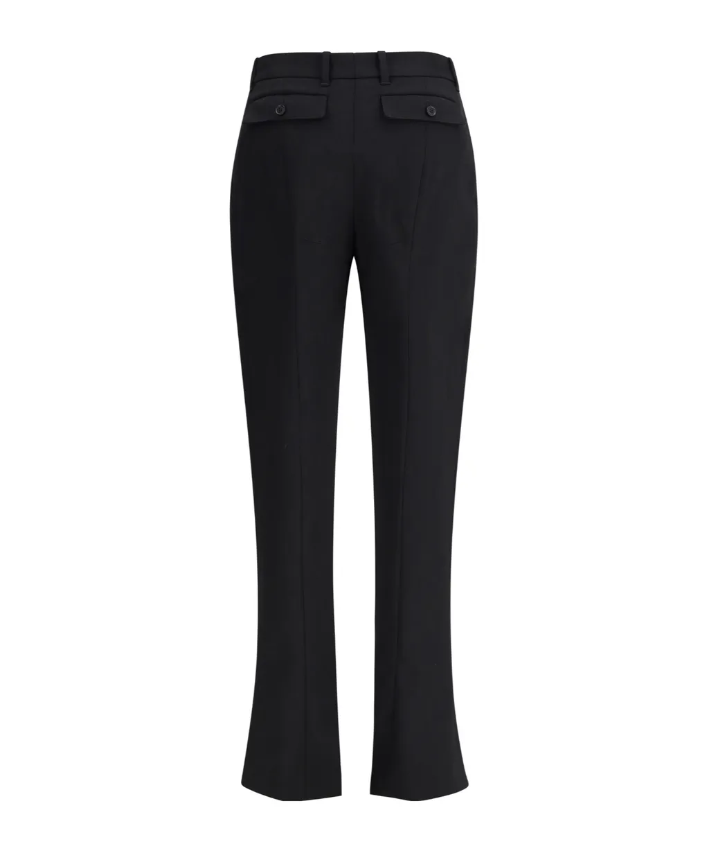 Straight-Leg Pleated Trousers