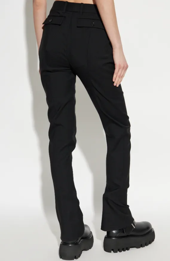 Straight-Leg Pleated Trousers