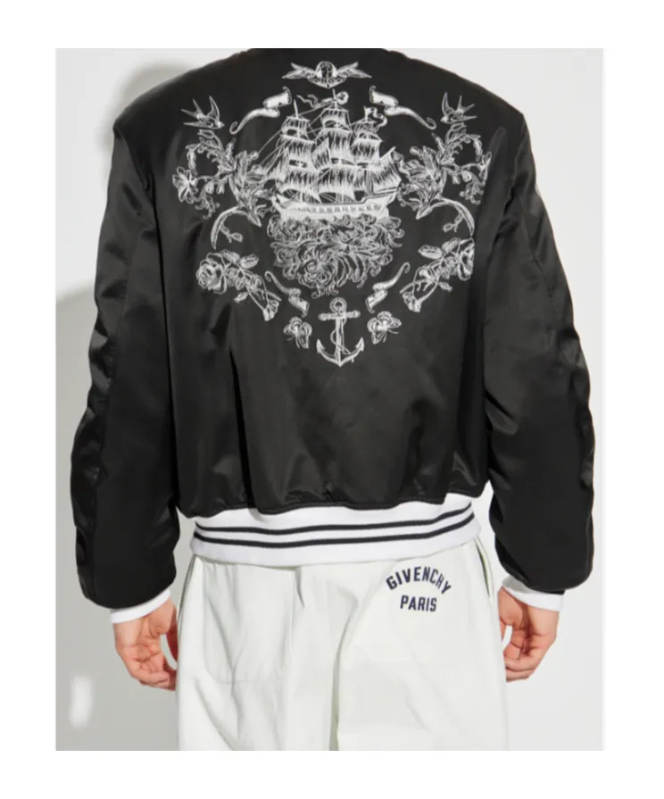 Logo Printed Bomber Jacket