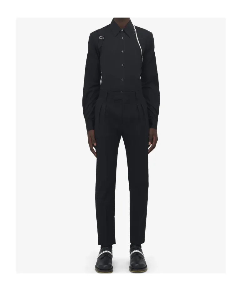 Wool Mohair Tailored Trousers