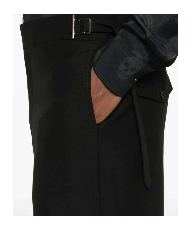 Buckle-Fastening Trousers