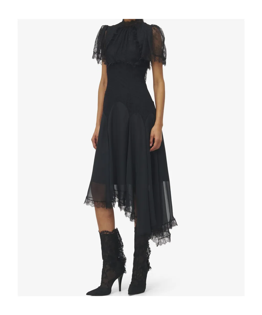 Floral Lace Evening Dress