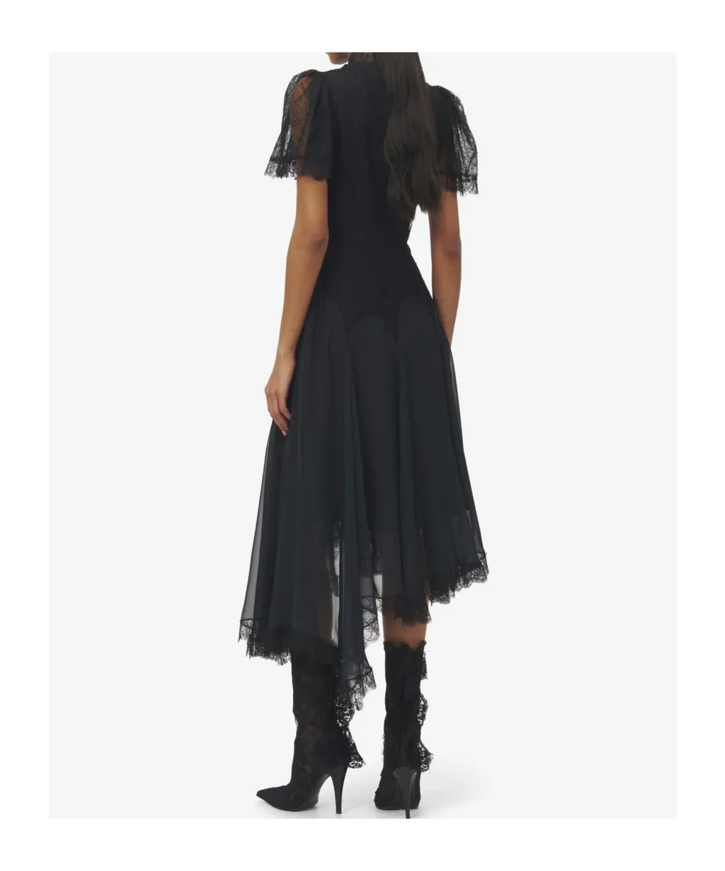 Floral Lace Evening Dress