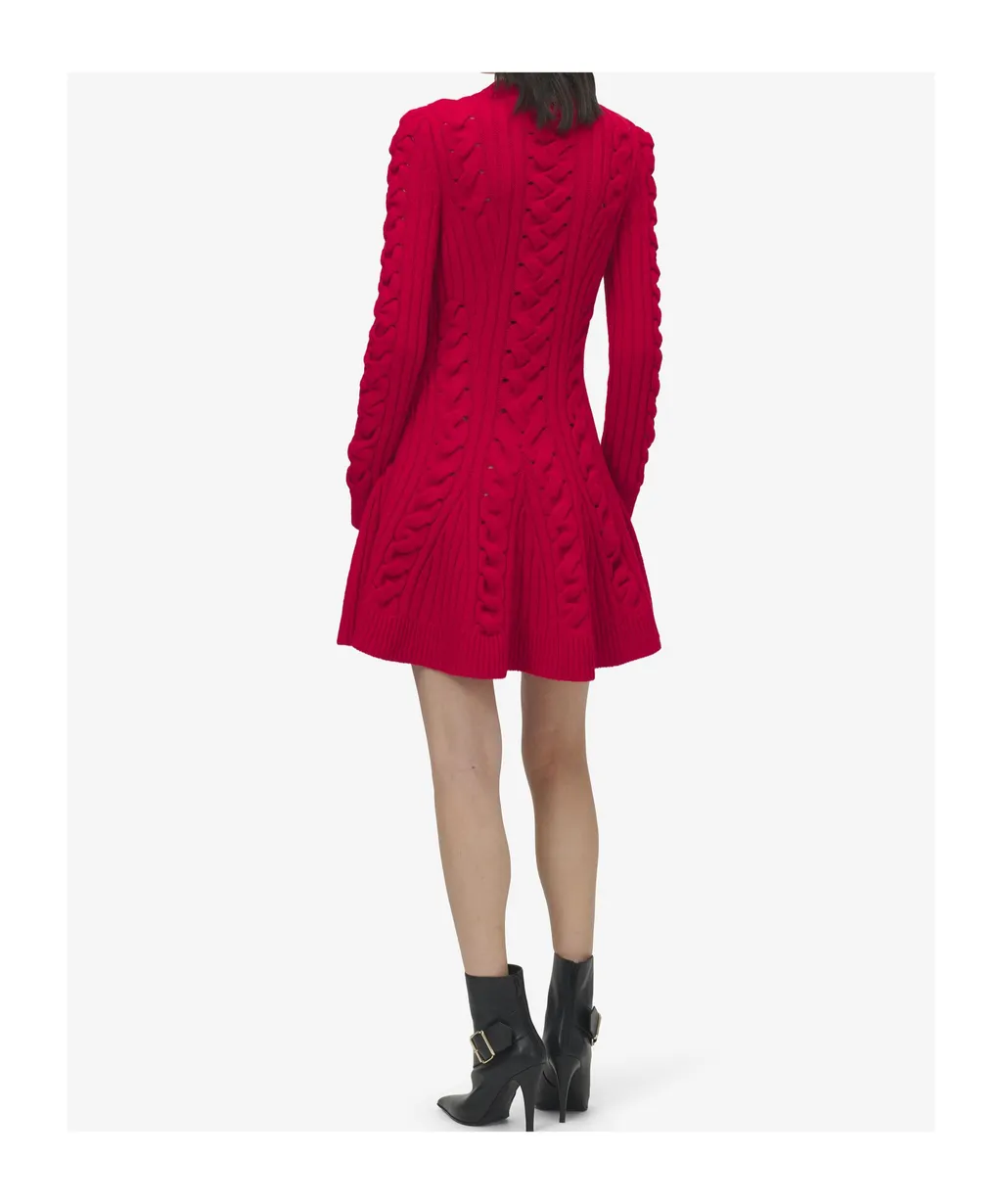 Cable-Knit Mini Dress