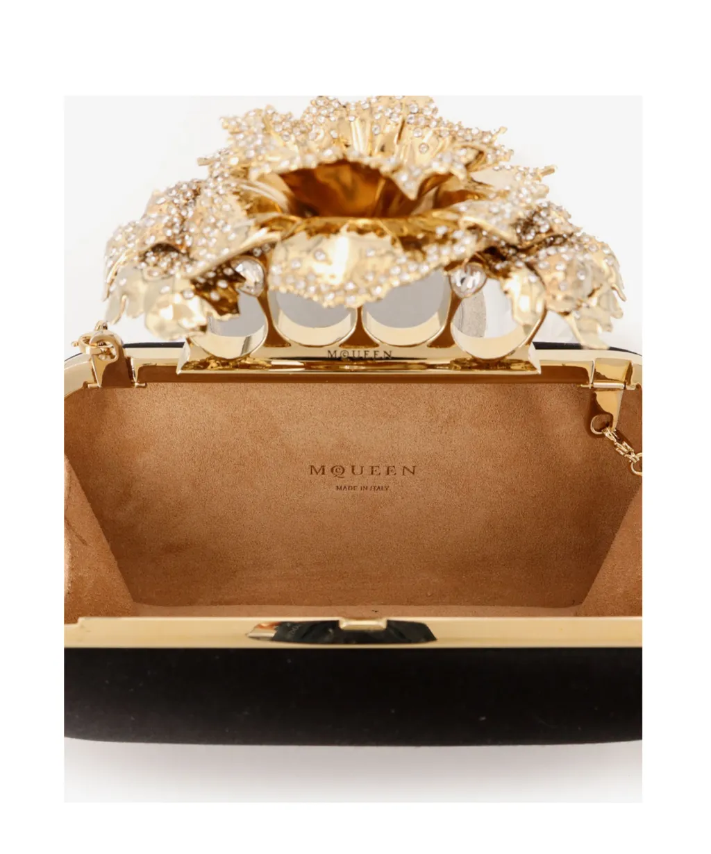 Carnation Knuckle Embellished Clutch Bag