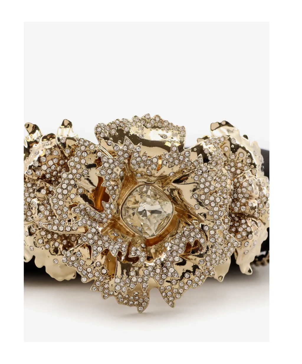 Carnation Knuckle Embellished Clutch Bag
