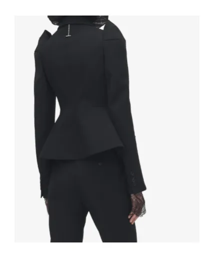Pinched Shoulder Double Breasted Jacket
