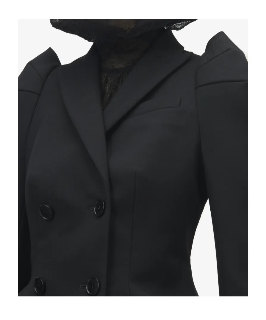 Pinched Shoulder Double Breasted Jacket