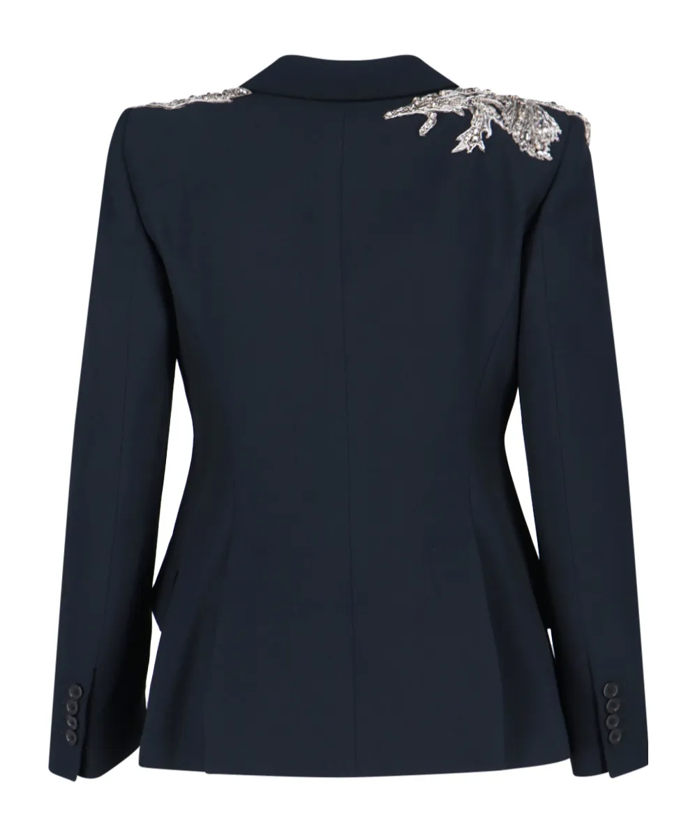 Embellished Single-Breasted Blazer