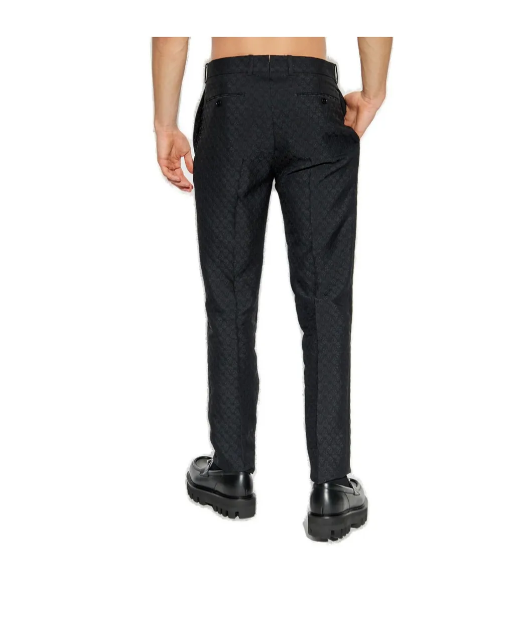 Skull Motif Tailored Trousers