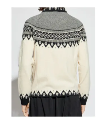 Skull-Motif Wool Cardigan