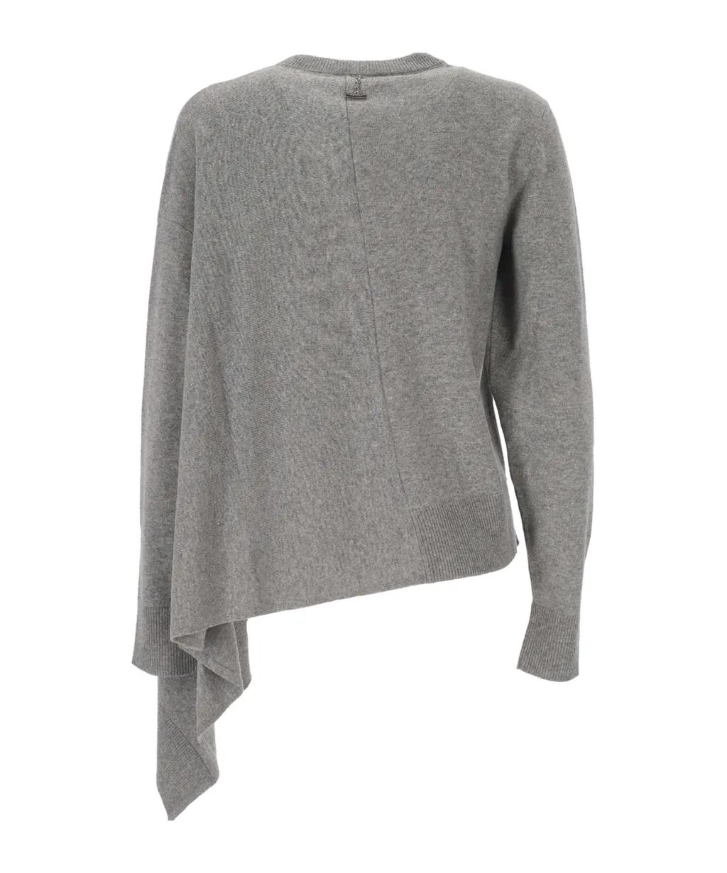 Asymmetrical Crew Neck Sweater