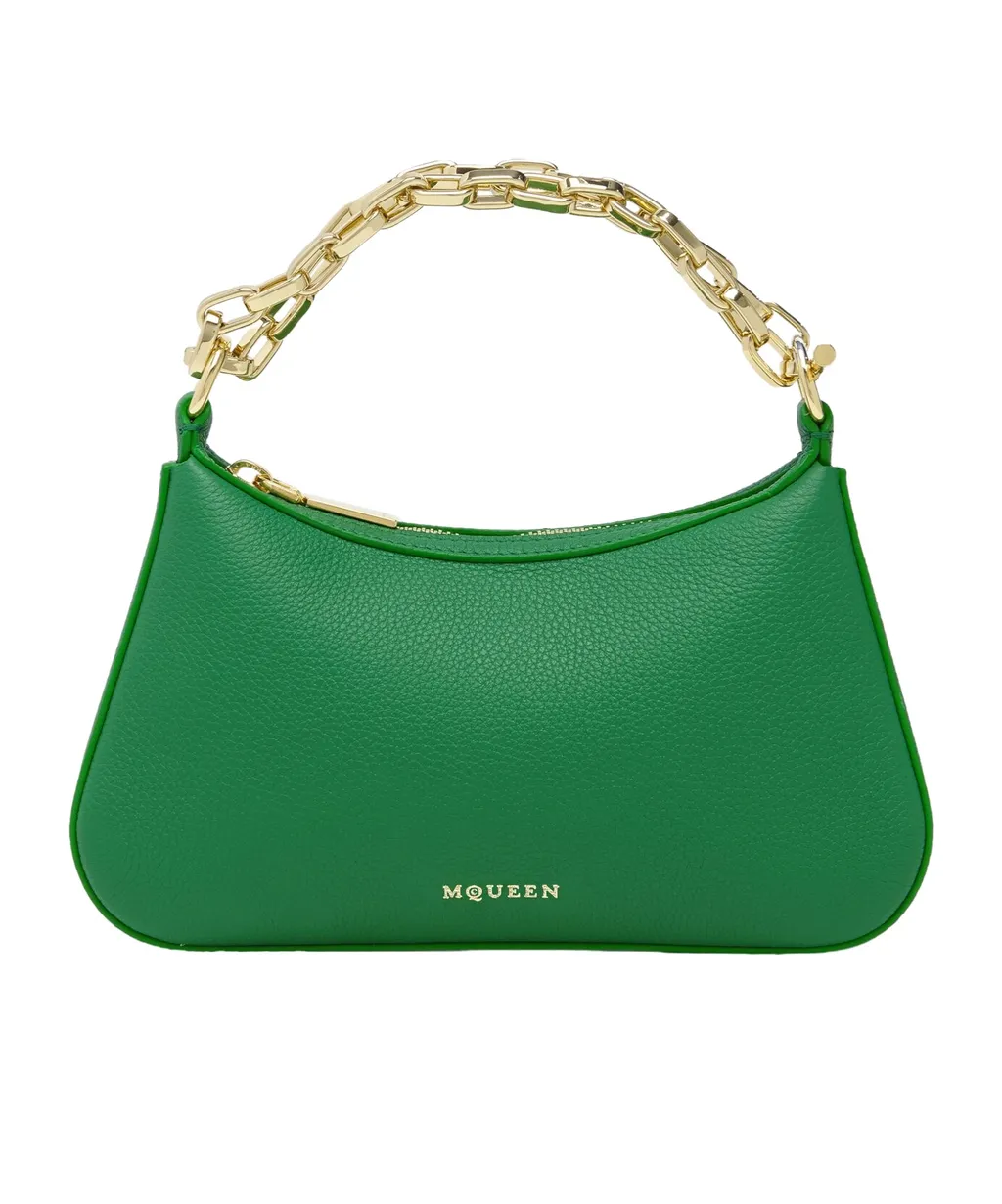 T-Bar Chain-Strap Leather Tote Bag
