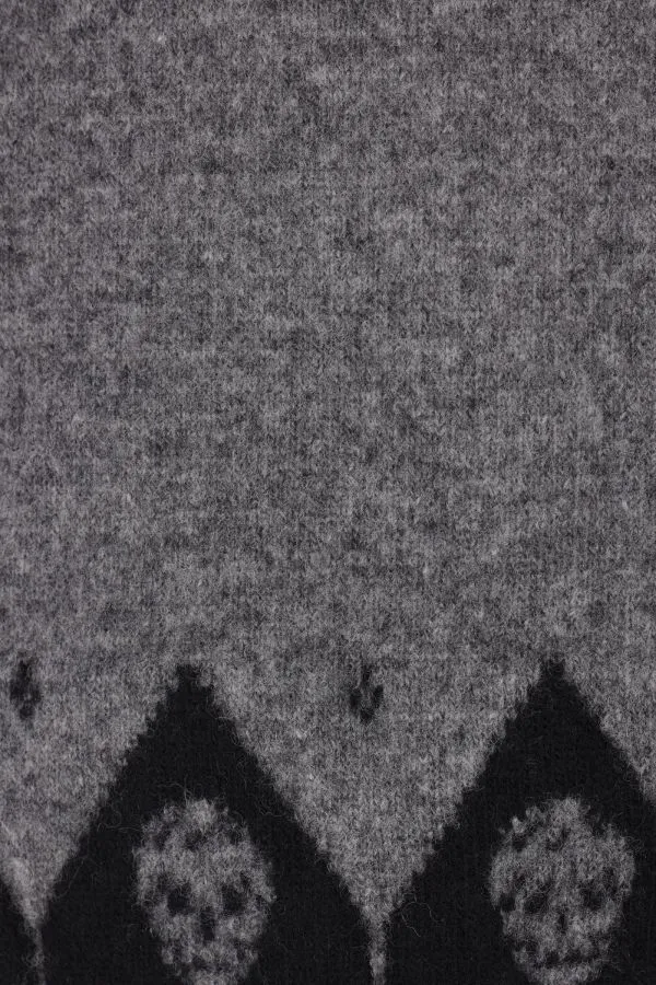 Skull-Motif Wool Sweater