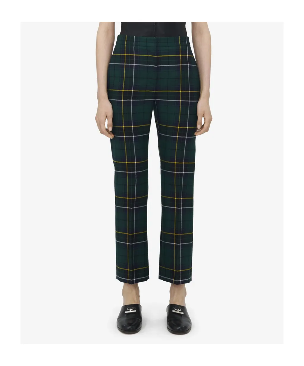 Plaid Wool Trousers