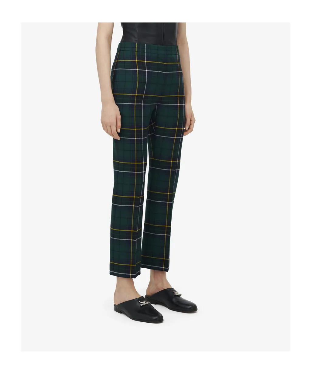 Plaid Wool Trousers