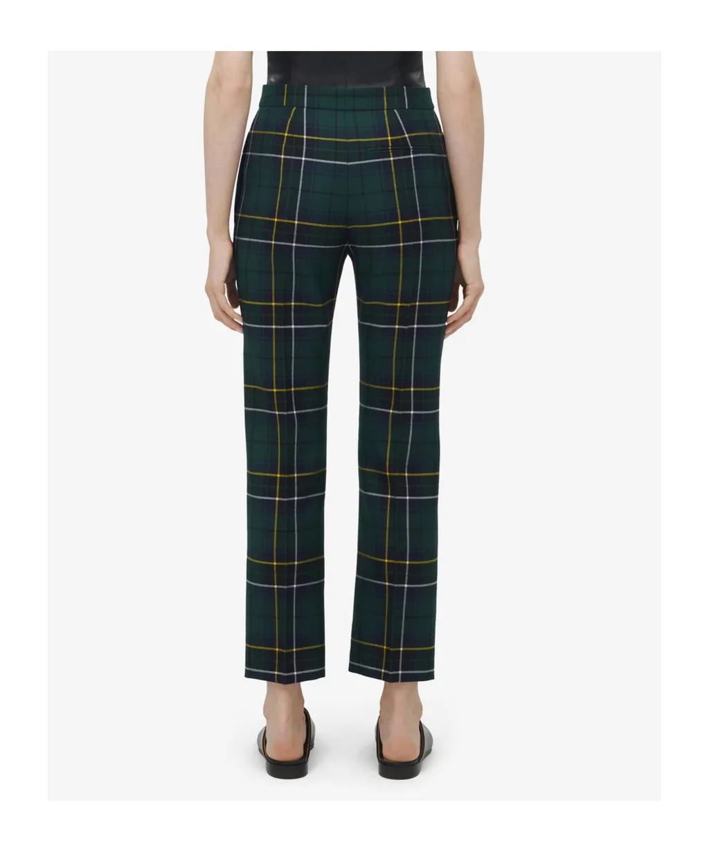 Plaid Wool Trousers