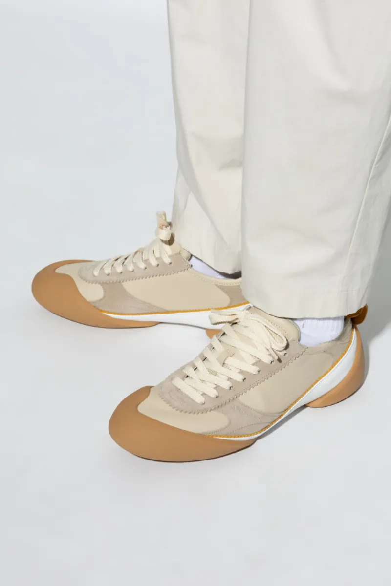 Leather Panelled Sneakers