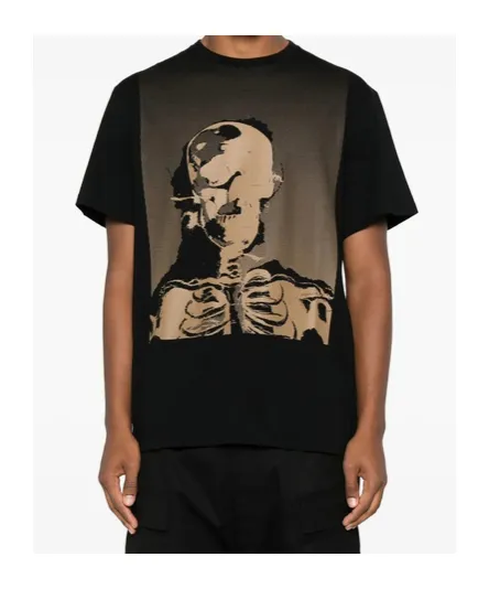 Skeleton Print Cotton T-Shirt