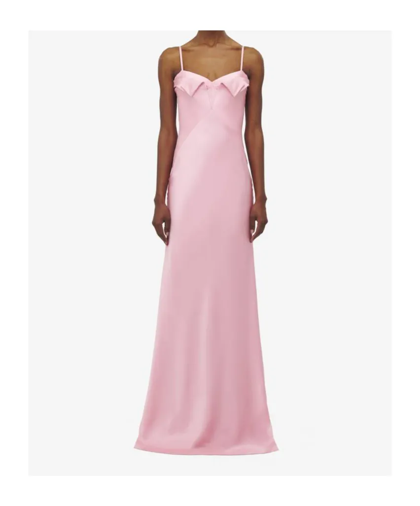 Maxi Slip Dress With Bow Detail