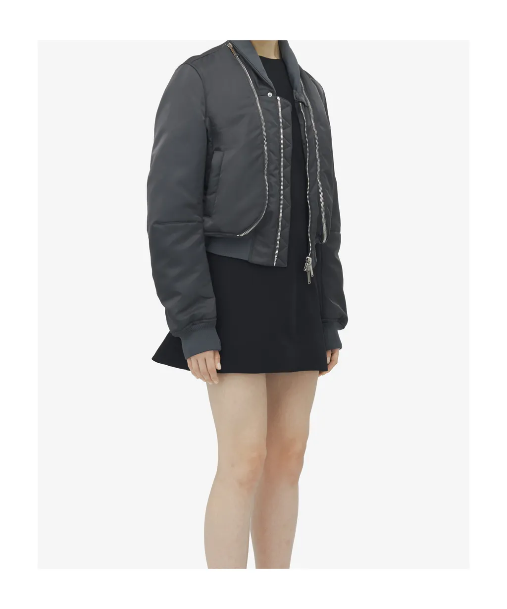Double-Zip Bomber Jacket