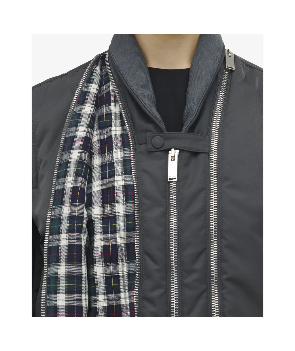 Double-Zip Bomber Jacket