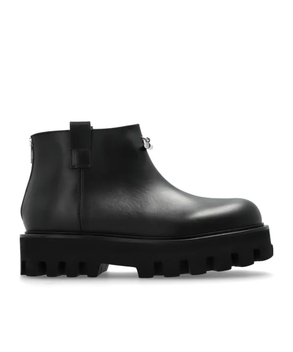 Logo Plaque Ankle Boots