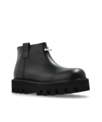 Logo Plaque Ankle Boots
