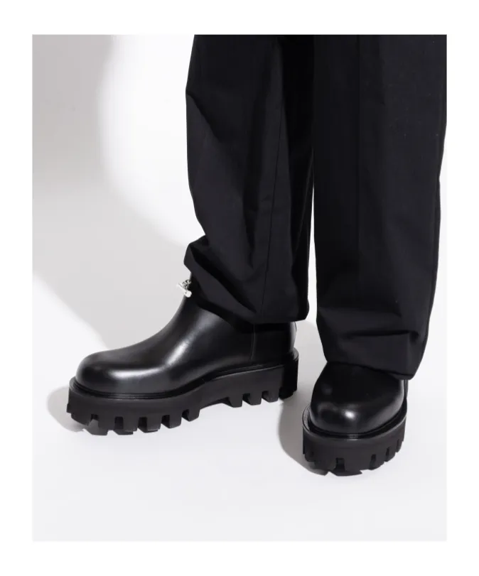 Logo Plaque Ankle Boots