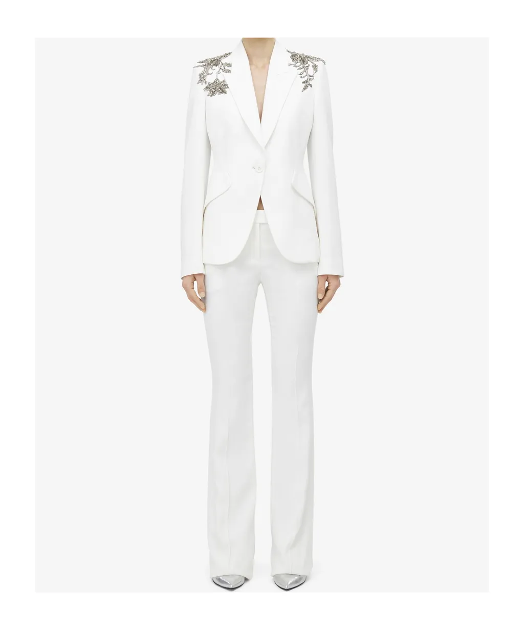 Single Breasted Embellished Shoulder Blazer