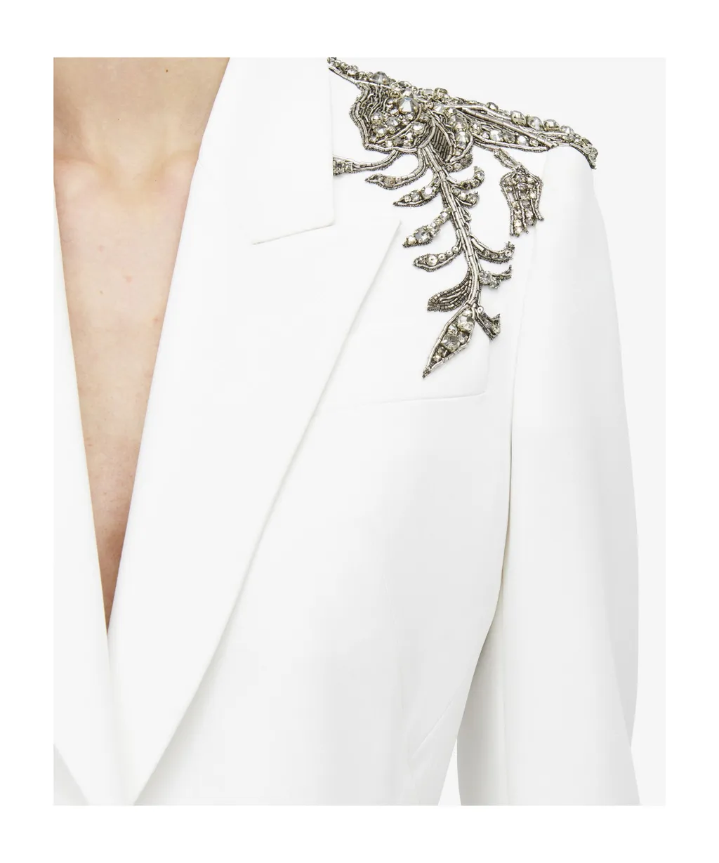 Single Breasted Embellished Shoulder Blazer