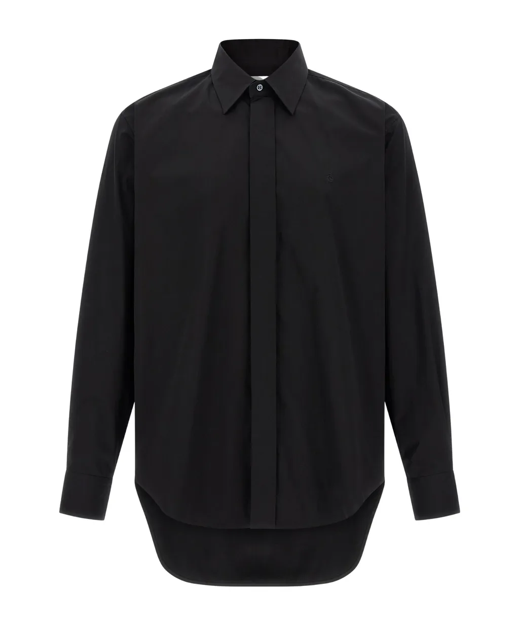 Logo Embroidered Long Sleeved Shirt
