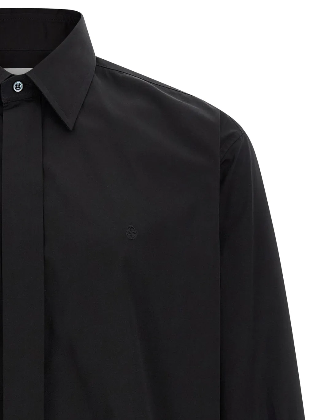 Logo Embroidered Long Sleeved Shirt