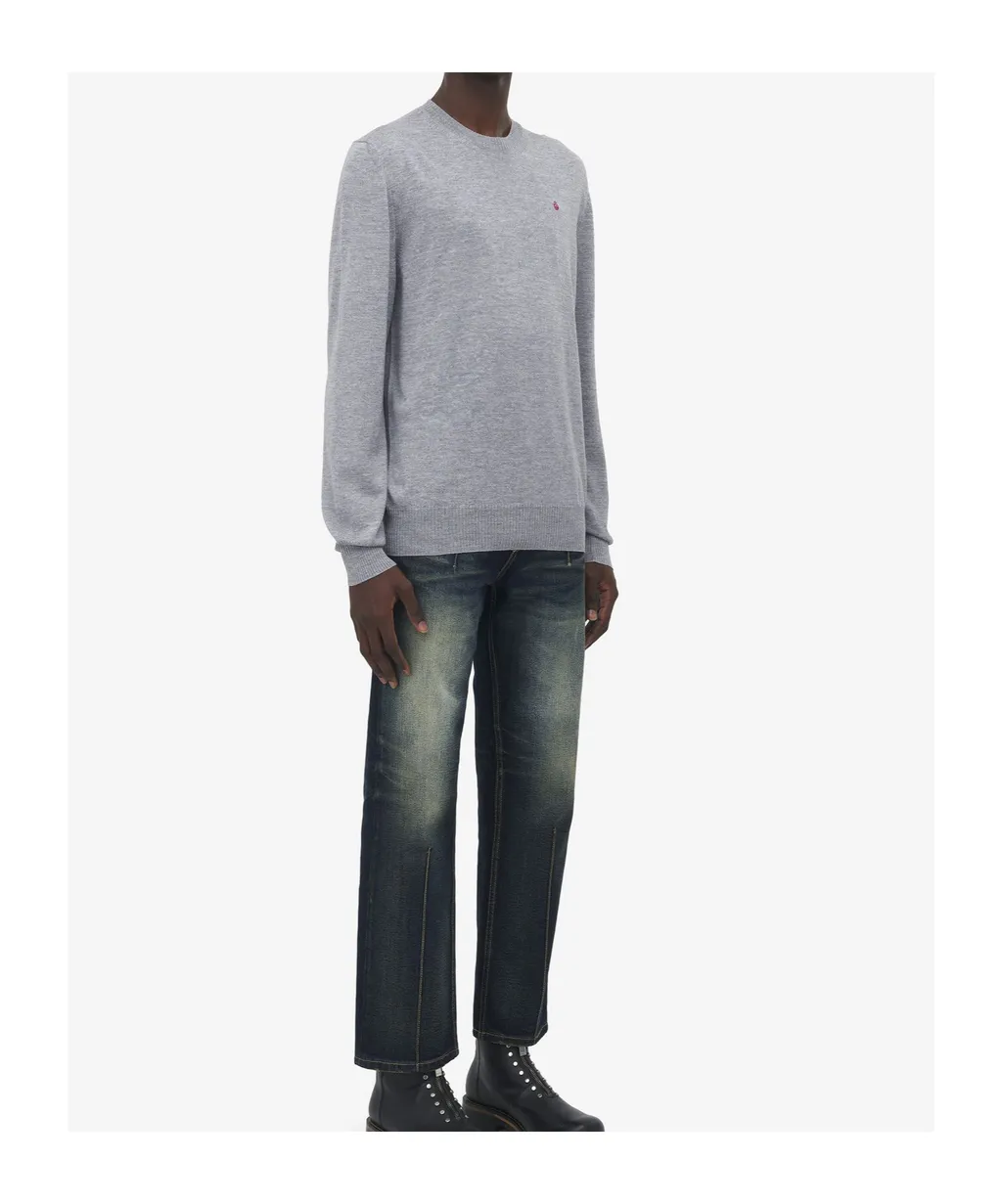 Merino Wool Inverted Skull Jumper