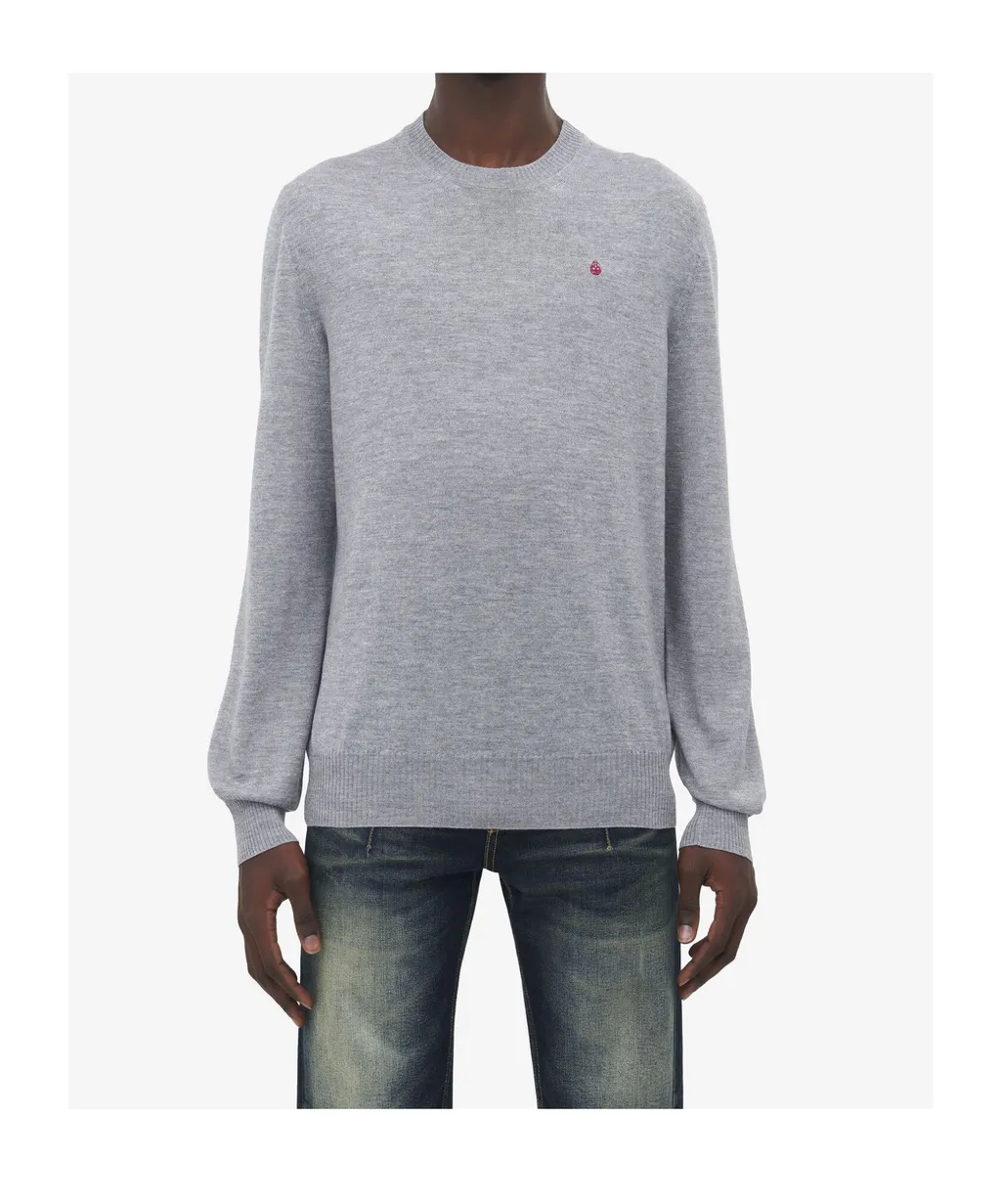 Merino Wool Inverted Skull Jumper