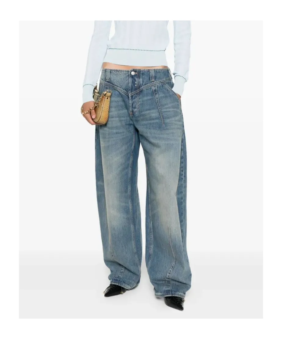 Whiskering Effect Jeans